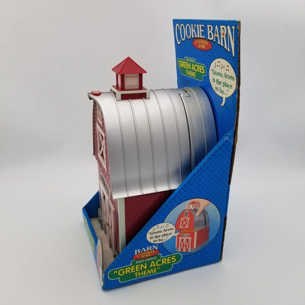 Brand New Cookie Jar that Plays the Green Acre's Theme Song when Opened! Tested